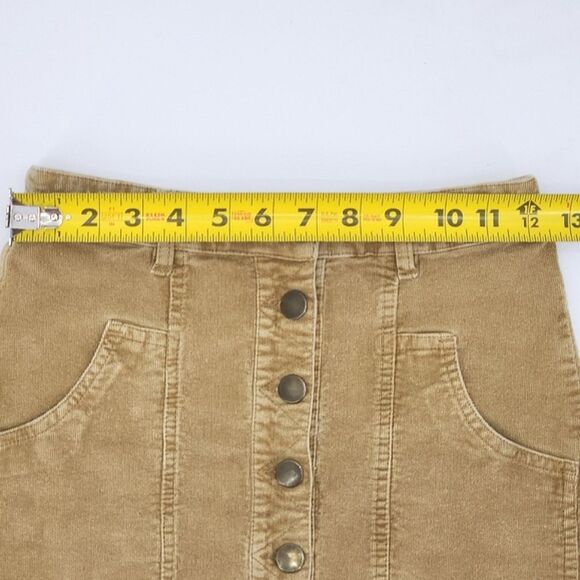 Altar'd State Button Distressed Corduroy Mini Skirt Womens Size Small Y2K Style - Picture 7 of 9